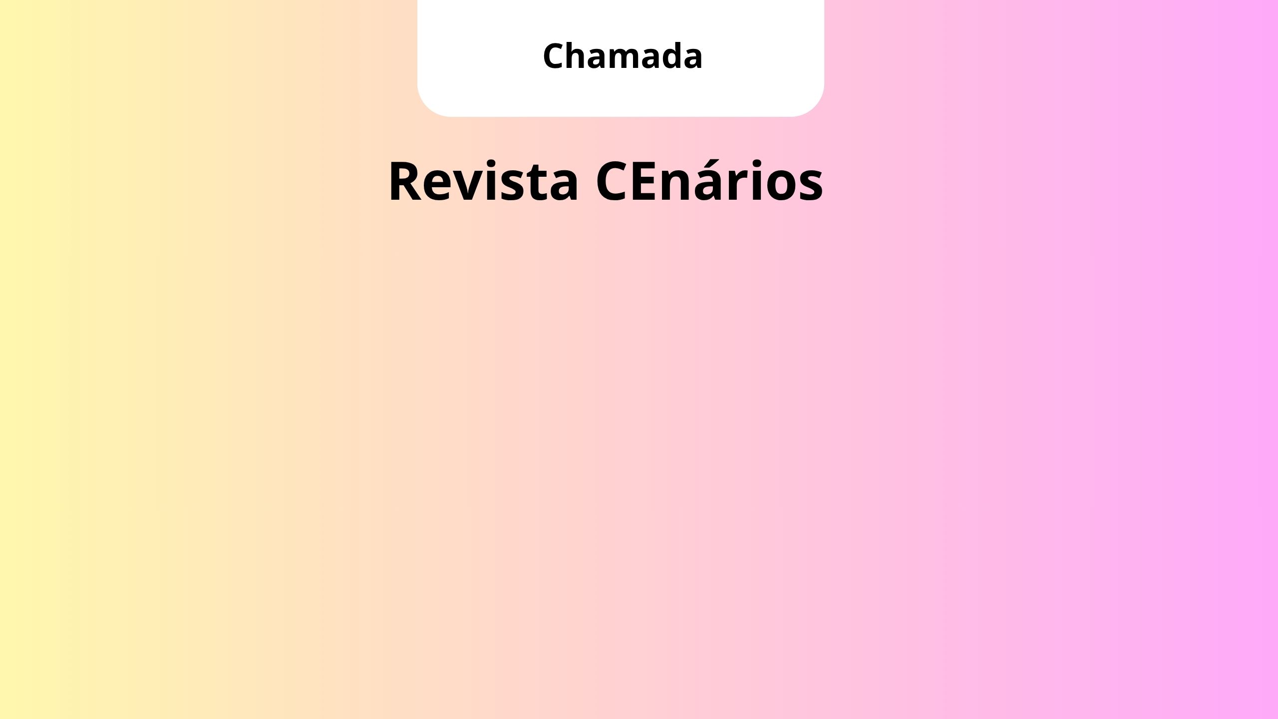 Chamada para submissão de artigos