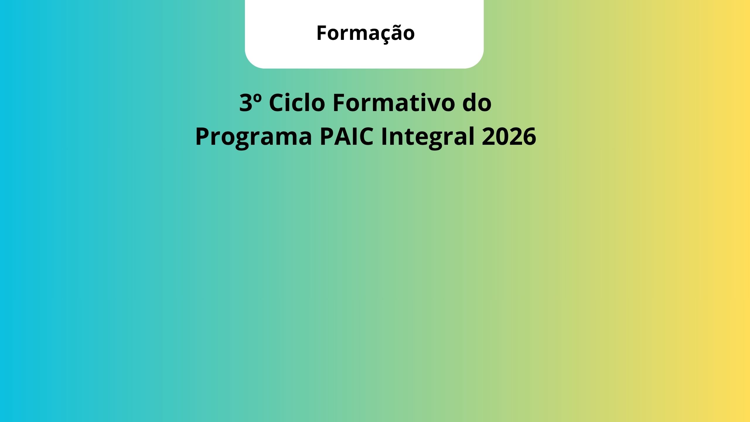 3º Ciclo Formativo PAIC Integral – 2026