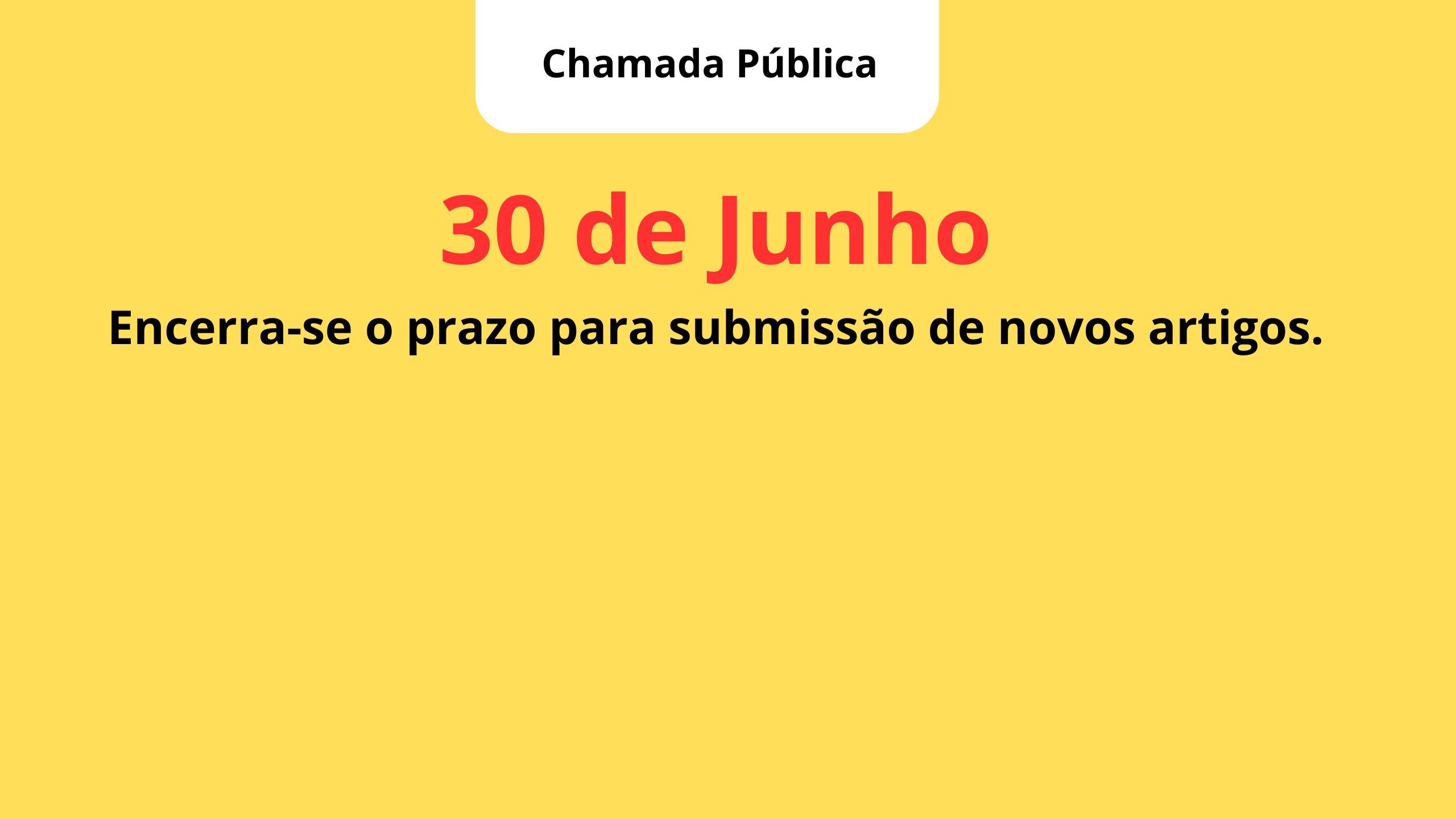 Nova submissão de trabalhos à Revista CEnários